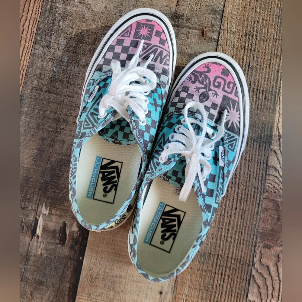 Vans Multicolor Ombre Retro Women's Shoes, Size 8 - Picture 4 of 8